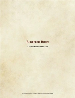 OGL 5e - The Eldritch Born: Sorcerer Origin (5e) - Produktinfo bei drosi.de